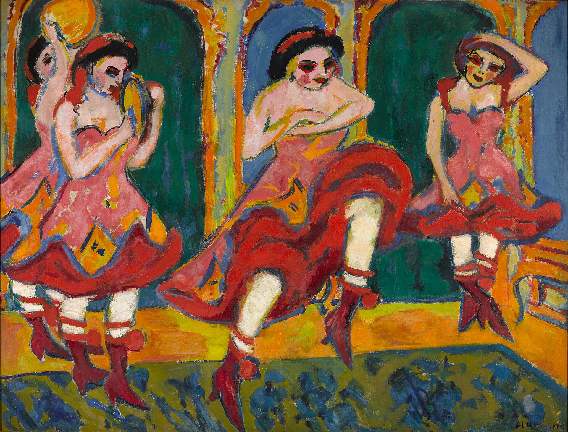 Aesthetic Ernst Ludwig Kirchner Czardas Dancers Google Art Project Full HD Wallpaper #2669