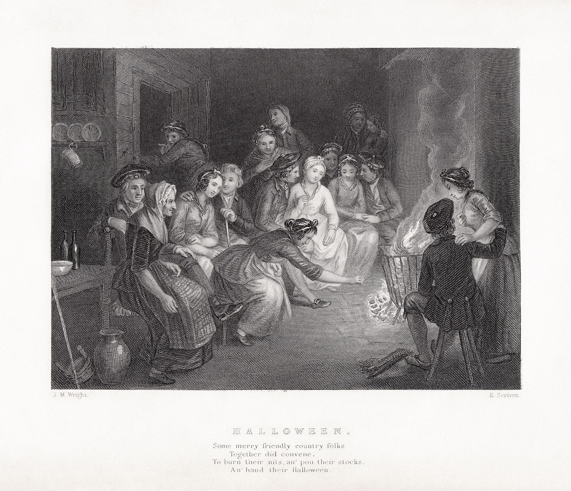 Aesthetic J. M. Wright Edward Scriven Robert Burns Halloween Full HD Wallpaper #2671